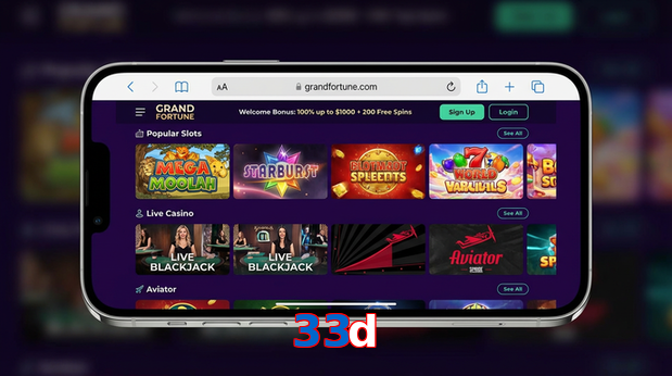 Main screen of 33D ios page for PK players